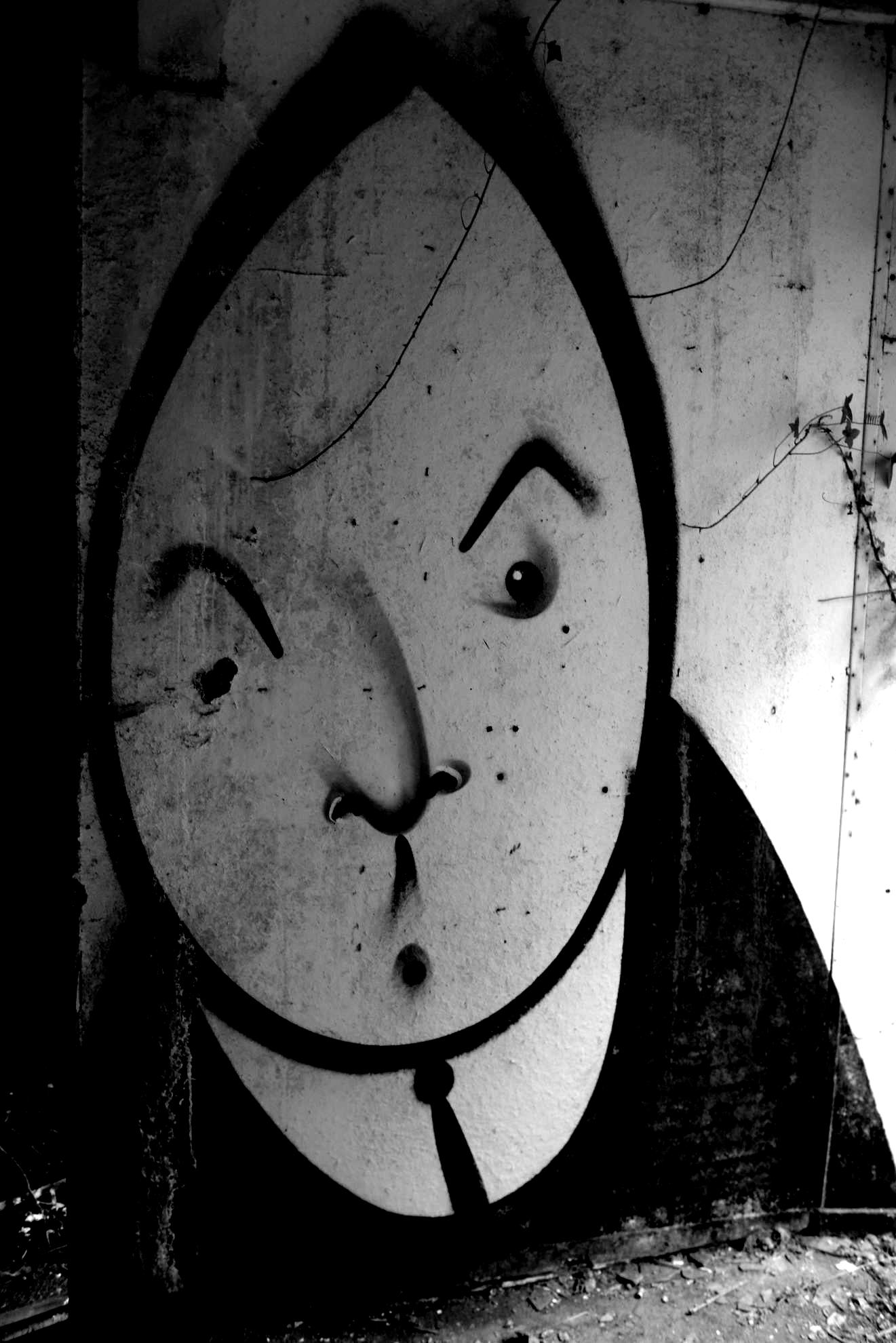 Usine en noir et blanc