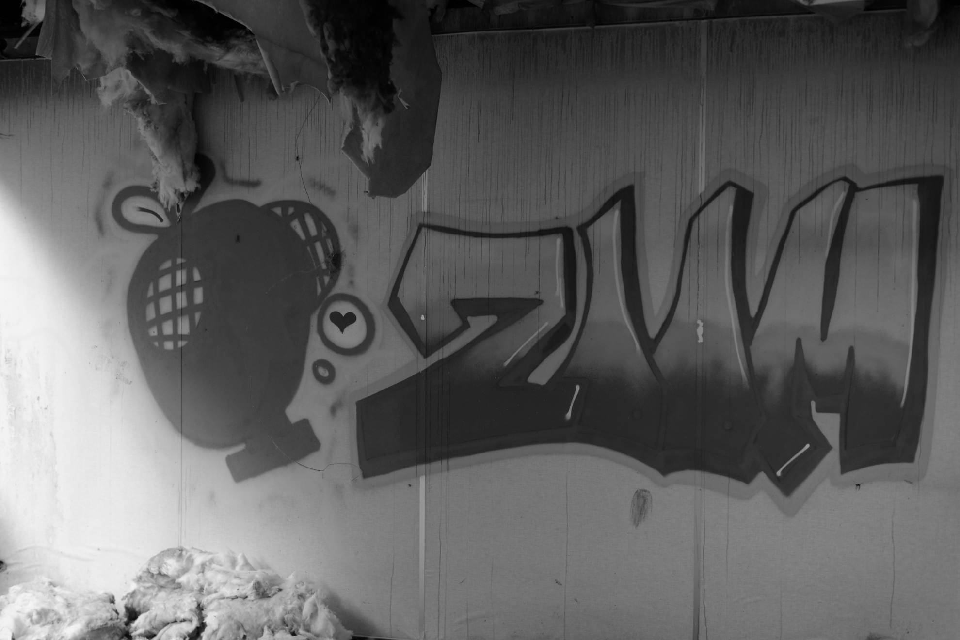 Usine en noir et blanc