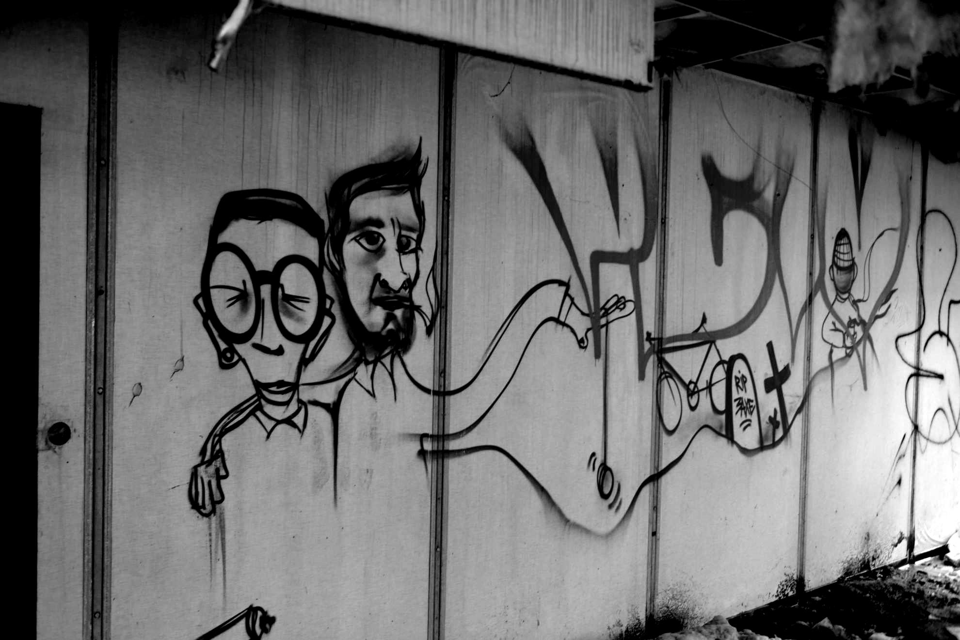 Usine en noir et blanc